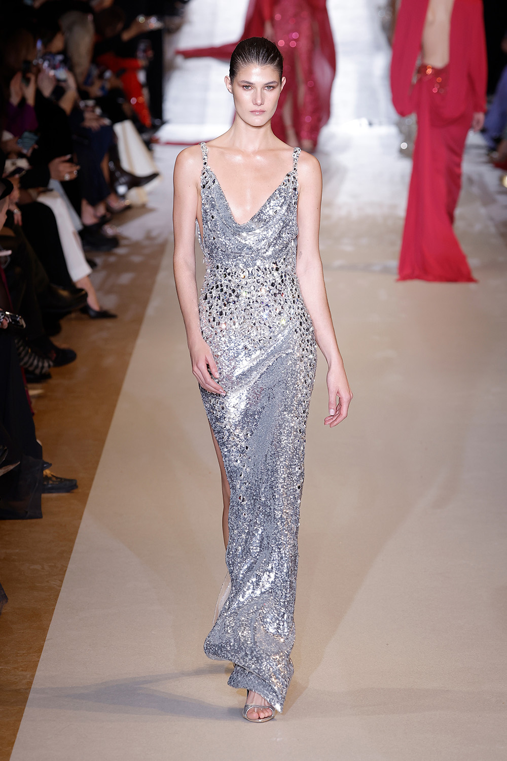 zuhair murad silver dress Couture SS24